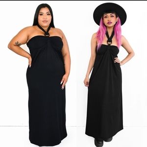 Foxblood Samara Halter Maxi Dress 2x